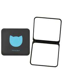 1pc Simple Cute Compact Bathroom And Bedroom Makeup Mirror, Back To School Dormitory Mirror Portable Vanity Mirror, Handheld Makeup Mirror, Student Dormitory Handheld Mirror, Convenient For Traveling, Home Decoration, Room Home Bathroom Decoration Summer/Autumn Makeup Storage Bathroom Accessories