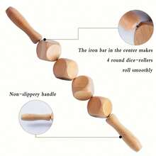 Solid Wood Beech Massage Stick For Meridian Unblocking, Scraping, Rolling, And Head Roller Massager