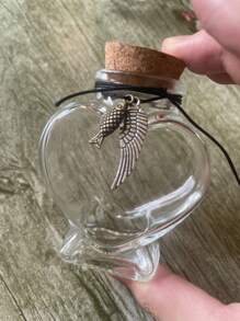 Botella conmemorativa de pelo de mascota para gatos, perros, peces, pájaros - Conmemoración de pelo de mascota, memorial temático de perro, gato, pájaro, pez, urna conmemorativa de mascota (cuerda y almacenamiento DIY en la botella por defecto), decoración del hogar, adorno interior, decoración del jardín, altamente conmemorativo, artesanía de vidrio hecha a mano