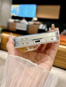 1 件男女通用可折叠手机壳，带腕带和指环，贝壳图案设计，兼容三星 Galaxy Z Flip 7/6/5/4/3、Razr 50/50 Ultra/60/60 Ultra，粉色、紫色、黑色、白色、象牙色可选 - 粉紅色 - 查看 5