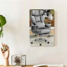 Ergonomic Executive Office Chair With Footrest Premium Leather High Back Desk Chair Adjustable Height Lumbar Support Home Office Gaming Chair Tin Metal Wall Decor - 彩色 - 查看 3