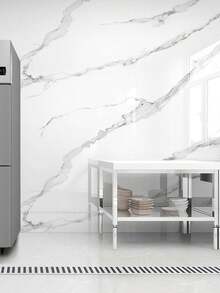 11/22 pièces Autocollants de carrelage en PVC marbré blanc brillant, imperméables, résistants à l'humidité et à l'huile, avec adhésif pour la rénovation de la cuisine et de la salle de bain. Autocollants, décalcomanies, décalcomanies en vinyle pour la décoration de la maison, articles de décoration printanière pour rafraîchir votre maison, cadeaux de décoration Rama, décorations murales pour la chambre, le salon