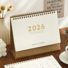 Lịch cơ bản tối giản năm 2026, Sổ ghi nhớ chất lượng cao kiểu Ins, Lịch để bàn hàng tháng - Một cỡ - Xem 8