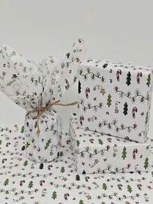 15/40 张、圣诞灯图案薄纸、圣诞树、糖果、星星 - 19.69 英寸 * 13.78 英寸、手工包装纸、易于保护的物品、礼品盒填充物、派对装饰 - 圣诞风格设计、耐用包装、节日包装、节日装饰 - 彩色 - 查看 4