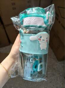 Sanrio 1 pieza Botella de agua redonda de 600ml de Sanrio, disponible en 3 estilos, apropiada para estudiantes y deportes