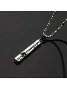 耐用的不锈钢紧急口哨 - 时尚、便携式户外徒步和救援生存装备，非常适合万圣节/圣诞节/感恩节/新年庆祝活动、露营配件