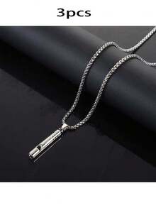 耐用的不锈钢紧急口哨 - 时尚、便携式户外徒步和救援生存装备，非常适合万圣节/圣诞节/感恩节/新年庆祝活动、露营配件