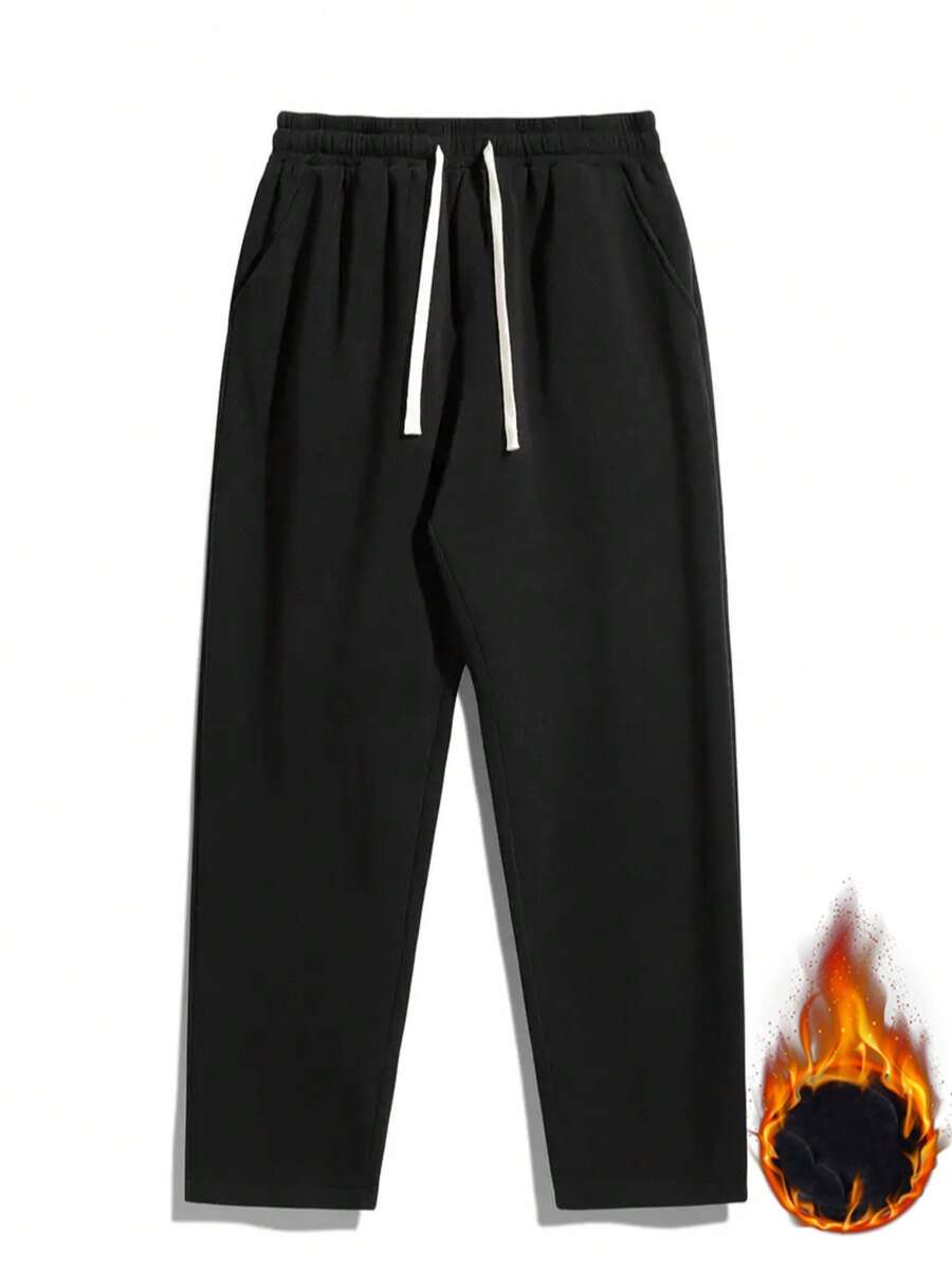 Herren Fleece gefütterte Hosen, dicke warme Lässig Hosen für Herbst/Winter