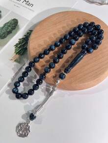 1 件穆斯林祈祷珠 45 件/10 毫米亚克力仿琥珀单链手链 - 彩色 - 查看 12