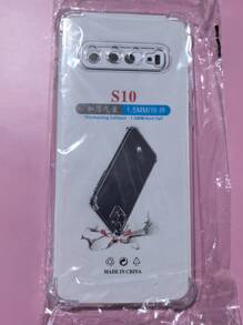 1pc Transparent Four-Corner Anti-Drop Case, Compatible With Samsung Series, Samsung Phone Transparent Four-Corner Anti-Drop Case, Phone Case, Protective Cover, Phone Shell, Phone Sleeve, Anti-Drop Phone Case, Transparent Phone Case, Minimalist Phone Case, Solid Color Phone Case, Transparent Phone Case, TPU Phone Case Anti-Drop (Military-Grade Anti-Drop)