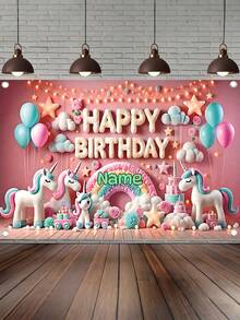 1 tấm phông nền tiệc sinh nhật hình cầu vồng, kỳ lân nhiều màu sắc, hoa, sao có thể tùy chỉnh, trang trí tường sang trọng cá nhân hóa, trang trí treo tiệc tự làm, không cần điện, trang trí sân vườn trong nhà/ngoài trời, thích hợp cho khu vực chụp ảnh, lối vào và phòng, có 3 kích cỡ. - cầu vồng - Xem 6