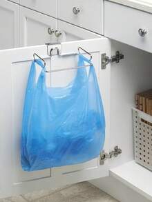 大型不锈钢垃圾袋架，适用于橱柜、碗橱、水槽下、垃圾桶、厨房垃圾桶