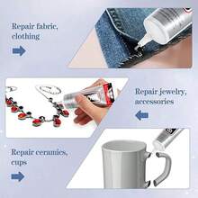 50ml/110ml 强力胶 - 强力焊接多用途粘合剂,用于修复陶瓷修补胶、瓷器、金属、塑料、木材粘合剂和粘贴木制家具物品;适用于 DIY 手工粘贴珠宝和水钻作为维护 - 彩色 - 查看 10