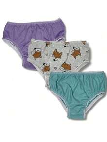 Kit Of 10 Cotton Children's Panties - Nhiều màu - Xem 4