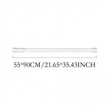 1pc Smooth Metal Adjustable Window & Glass Door Security Bar With Safety Sliding Lock Bar And Rubber Tip - Durable Metal Structure, Enhanced Safety, Fits Most Entryways, Home Locks, Door Locks, Fashionable Metal Finish, Sturdy Construction