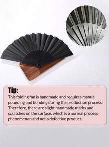 纯色多色平板舞蹈折扇手持扇夏季扇子，西班牙纯色扇子表演道具扇，适合日常居家使用，适合参加庆祝活动 - 黑色 - 查看 11