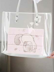 1pc Cute Cat Design Pattern Trifold Stand Tablet Case With Pencil Holder Tablet Case, Anti-Fall IPad Stand, Foldable Non-Slip Adjustable Stand, Flexible Hybrid Protective Case, Suitable For IPad Air 4/5 (10.9-Inch), IPad 7/8/9 (10.2-Inch) 5/6/Air 1/2 (9.7-Inch), Air 3 (10.5-Inch), Pro (11-Inch) 10th Generation, 12.9-Inch, 13-Inch Tablet Case,  S6/A7/A8/A9/S7/S8/S9/S10/S9FE Tablet Case - Nhiều màu - Xem 3