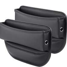 Wypełniacz szczelin w fotelu samochodowym, skórzany schowek na fotel samochodowy z uchwytem na kubek, uniwersalny organizer na szczeliny w fotelu, regulowany schowek na fotel. Przed zakupem zmierz szczelinę między schowkiem w samochodzie a środkiem foteli z przodu i z tyłu. Aby idealnie dopasować, szczelina powinna wynosić co najmniej 3 cm.