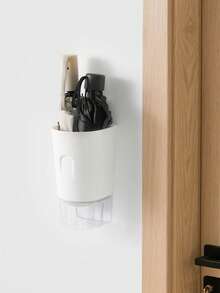 1pc Wall-Mounted Umbrella Storage Rack, Suitable For Storing Folding Umbrellas With Drainage