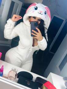 PIJAMA GORRO  CONEJO CALIDAD PREMIUM