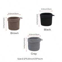 Handgeflochtener Aufbewahrungskorb, hängender Organizer-Korb für Nachttisch, Tischplatte, Wanddekoration, zum Aufbewahren von Sonnenbrillen, Kosmetika, Schreibwaren, Schlüsseln, Pflanzen usw.