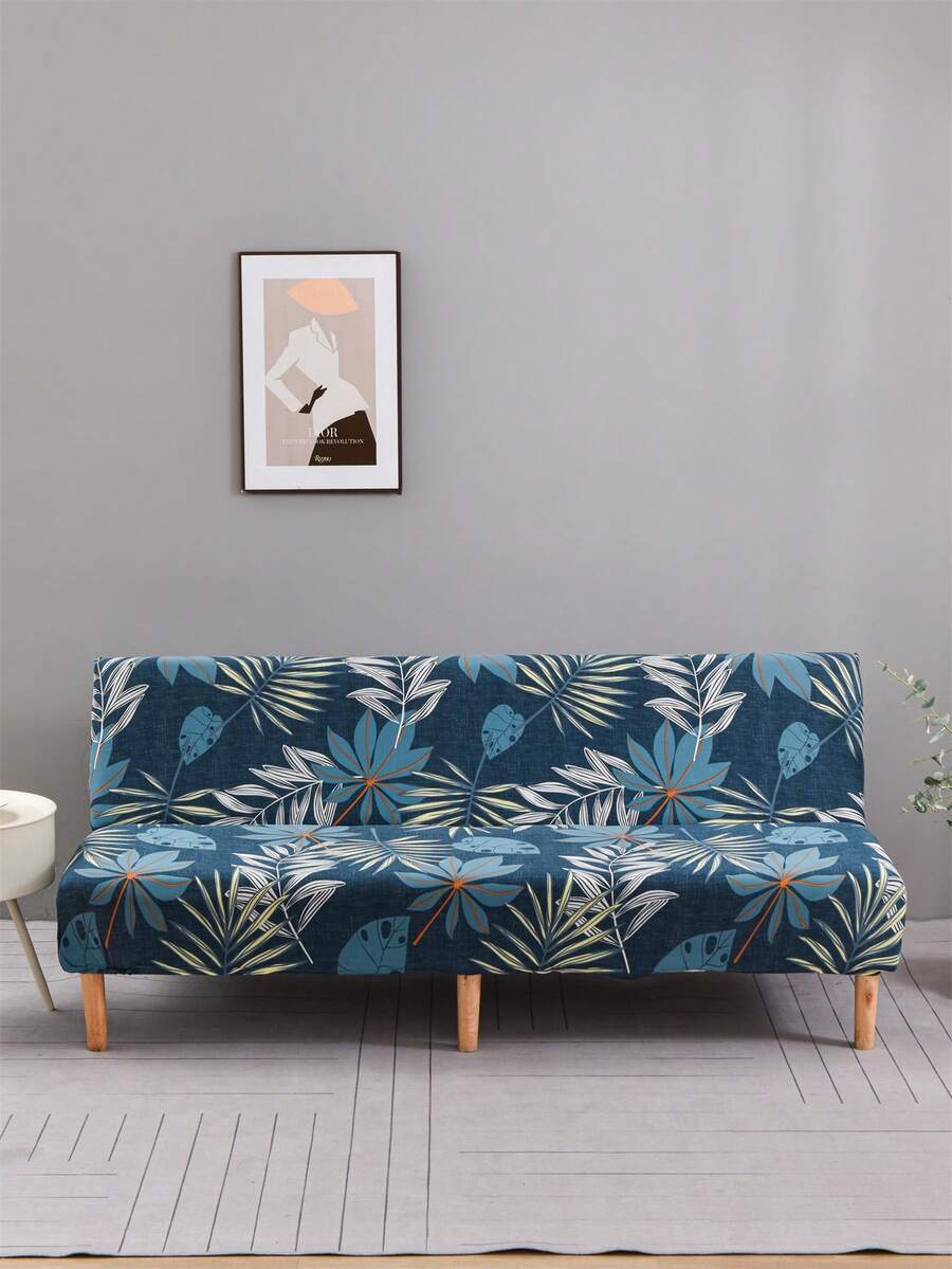 1PC Decorative Foldable Sofa Bed Cover, Milk Silk Fabric, Non-Slip, Elastic, One Size, 3-Seater, Floral Print, 4 Colors, Rich Colors, Perfect Fit, Pet-Friendly, Anti-Dirt, Suitable For Spring, Summer, Autumn, Winter, All Seasons - Multicolor - View 1