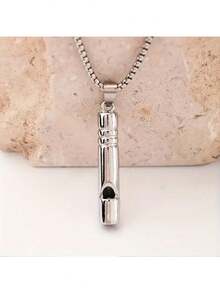 耐用的不锈钢紧急口哨 - 时尚、便携式户外徒步和救援生存装备，非常适合万圣节/圣诞节/感恩节/新年庆祝活动、露营配件