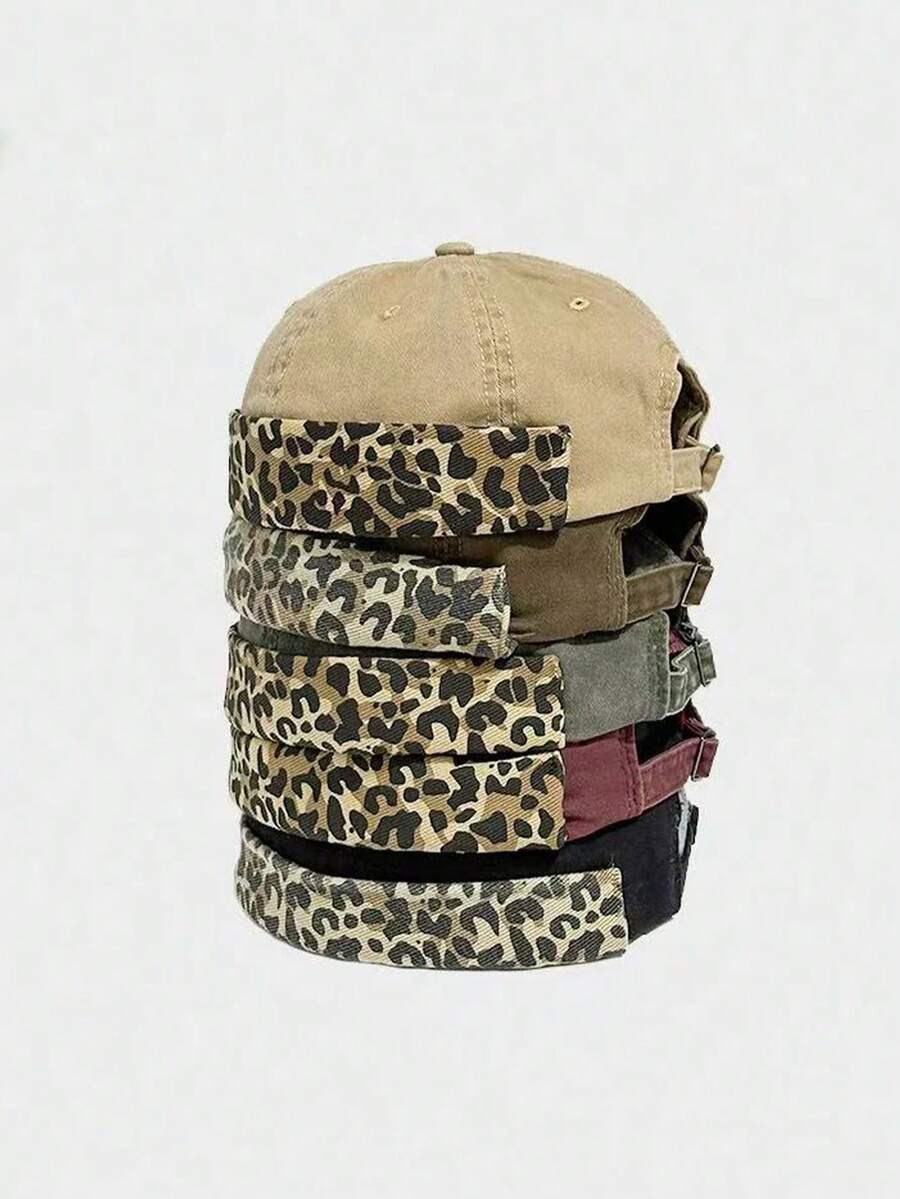OBOVAY 1pc Vintage Washed Brimless Knit Hat, Solid Color Retro Streetwear Style, Suitable For Spring And Autumn Outdoor Wear - Multicolor - View 1