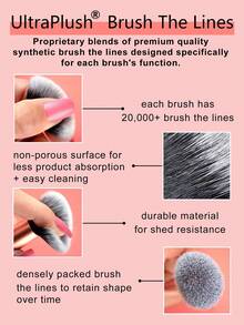 Real Techniques Everything Face Makeup Brush, Flawless Finish, Streak Free Makeup Application, For Foundation, & Powder Makeup Application, Fluffy Face Brush, Cruelty Free, 1 Count Orange,Foundation Brush,Concealer Brush,Blush Brush,Contour Brush,Blush Brush,Bronzer Brush,Powder Brush,Foundation Brush,Blush Brush - Rose Red - View 5