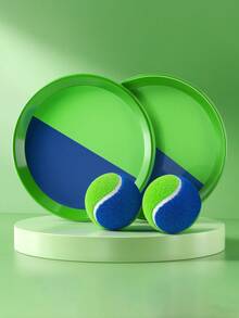 TEMI Outdoor Double Ball Games - 2 Rackets 2 Hard Balls For Kid Aged 3-10, Toss And Catch Ball Game - Backyard, Beach, Birthday Party, Develop Hand-Eye Coordination And Movement Skill,Birthday Christmas Gift