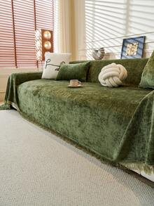 1 Piece Of Chenier Sofa Cover, Sofa Blanket, Anti Slip Furniture Protection Cover, Dog Cover, Pet Cover, Machine Washable, Excluding Pillow, Sofa Cover, Large Sofa, Sofa Bed, Coconut, Sofa Cover