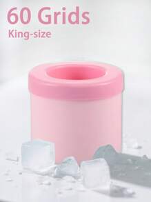 3/1 pieza para hacer cubitos de hielo de 60/40/30 cuadrículas, molde portátil de cubitos de hielo cilíndricos 3D, bandeja de hielo de silicona de fácil liberación, vaso exprimidor para hacer hielo, cubo de hielo de silicona con tapa incluida, molde de hielo cilíndrico de fácil liberación, mini cubo de hielo