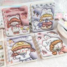 1pc/4pcs Cartoon Capybara Inflatable Notebook, Student Thick Line Diary, Portable Mini Pocket Notebook, A7 Convenient Notebook, Dolphin Stationery, Student Supplies, Birthday Party Gift (Random Color & Pattern) - Multicolor - View 2