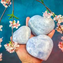 1 件波西米亚海蓝宝石心形水晶装饰 - 珠宝、家居装饰和特殊场合、节日礼物、舒缓的蓝色色调、光滑的纹理适合冥想、瑜伽、精神和装饰水晶礼物、优雅的宝石、光泽的表面、精神装饰