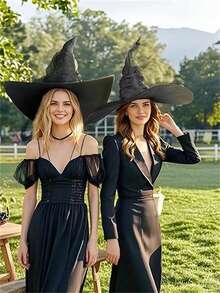 1pc Women's Witch Hat, Wide Brim Costume Accessory For Masquerade Party