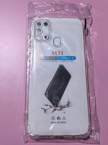 1pc Transparent Four-Corner Anti-Drop Case, Compatible With Samsung Series, Samsung Phone Transparent Four-Corner Anti-Drop Case, Phone Case, Protective Cover, Phone Shell, Phone Sleeve, Anti-Drop Phone Case, Transparent Phone Case, Minimalist Phone Case, Solid Color Phone Case, Transparent Phone Case, TPU Phone Case Anti-Drop (Military-Grade Anti-Drop)