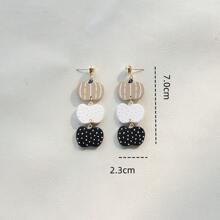 1 Pair Halloween Western Style Hip Hop Polka Dot Pumpkin Acrylic Pendant Earrings, Women's Party Celebration Festival Gift