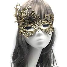 IMapo Masquerade Masks 5 Pack Sexy Women Girl Lace Eye Mask Opera Halloween Dancing Evening Party Elegant Mardi Gras Lady Eye Mask Gold
