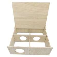 Hamster Wooden Tunnel Cage Secret Peep Shed And Explore Hideout Flip Design Hamster Tunnel - Multicolor - View 9