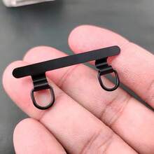 1 件超薄不锈钢夹式手机挂绳连接器、金属垫、防丢失手机带配件 - 彩色 - 查看 10