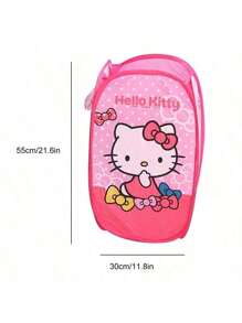 Sanrio Sanrio Hello Kitty Collapsible Laundry Basket, Dirty Clothes Bin, Fabric Cloth Hamper, Household Clothing Basket, Toy Storage Tote, Lightweight And Convenient, Large Capacity, Fashionable And Attractive