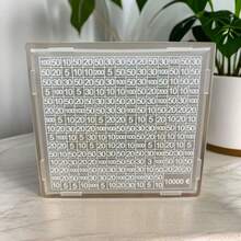 1 szt. Akrylowa skarbonka, wysokiej jakości przezroczysty akrylowy słoik oszczędnościowy z numerem docelowym, odpowiedni do domowego budżetu, dekoracja biurka, idealny prezent dla przyjaciół i rodziny