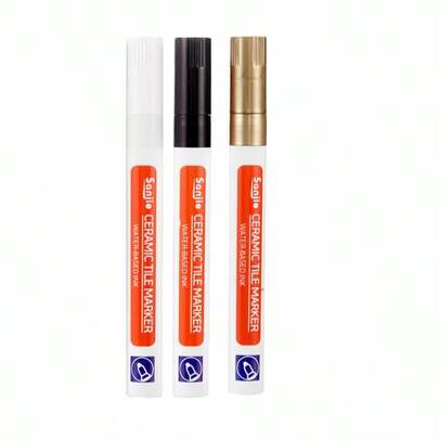 Tile Grout Pen, Bathroom Floor Tile Grout Cleaner And Filler, Tile Repair, Kitchen Tile Grout Waterproof Coloring Sealing Pen, Used For Cleaning Floors And Whitening, Bleach-Free: No Need To Scrub Tiles, Just Use The Grout Pen To Color The Tile Grouts.