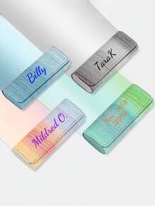 Customized Text LOGO Rainbow Gradient High-End Minimalist Portable Shockproof Myopia Glasses Storage Box - Multicolor - View 5