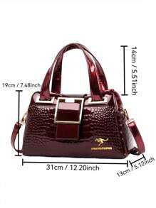 Bolso de hombro/bandolera de gran capacidad para mujer, con grabado de cocodrilo, de marca de lujo y diseñador. Adecuado para chicas, señoras, estudiantes universitarias, recién llegadas al lugar de trabajo y trabajadores de cuello blanco. Excelente para combinar con atuendos.