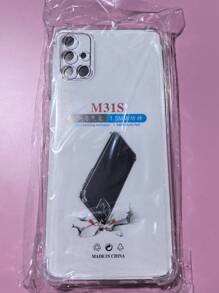 1pc Transparent Four-Corner Anti-Drop Case, Compatible With Samsung Series, Samsung Phone Transparent Four-Corner Anti-Drop Case, Phone Case, Protective Cover, Phone Shell, Phone Sleeve, Anti-Drop Phone Case, Transparent Phone Case, Minimalist Phone Case, Solid Color Phone Case, Transparent Phone Case, TPU Phone Case Anti-Drop (Military-Grade Anti-Drop)