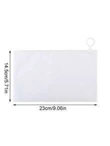 5/10个透明磨砂环拉链袋，透明塑料拉链收纳袋，便携式多功能透明拉链袋，简易分类收纳袋，适用于内衣、化妆品、文具、旅行收纳袋、行李箱和隔层、衣服、内衣和洗漱用品防水旅行收纳袋 - 彩色 - 查看 8