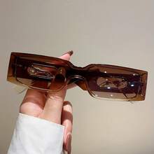 Women's Retro Cheetah Print Glasses - Lightweight For Daily And Party Use, Beige And Dark Brown Frame, Non-Prescription Fashion Glasses, Unisex, Fashion Accessories, Unique Design, Durable Material,  Item, Color-Block Design, High-Quality Lenses, Neutral Style - Xanh lá và vàng - Xem 10