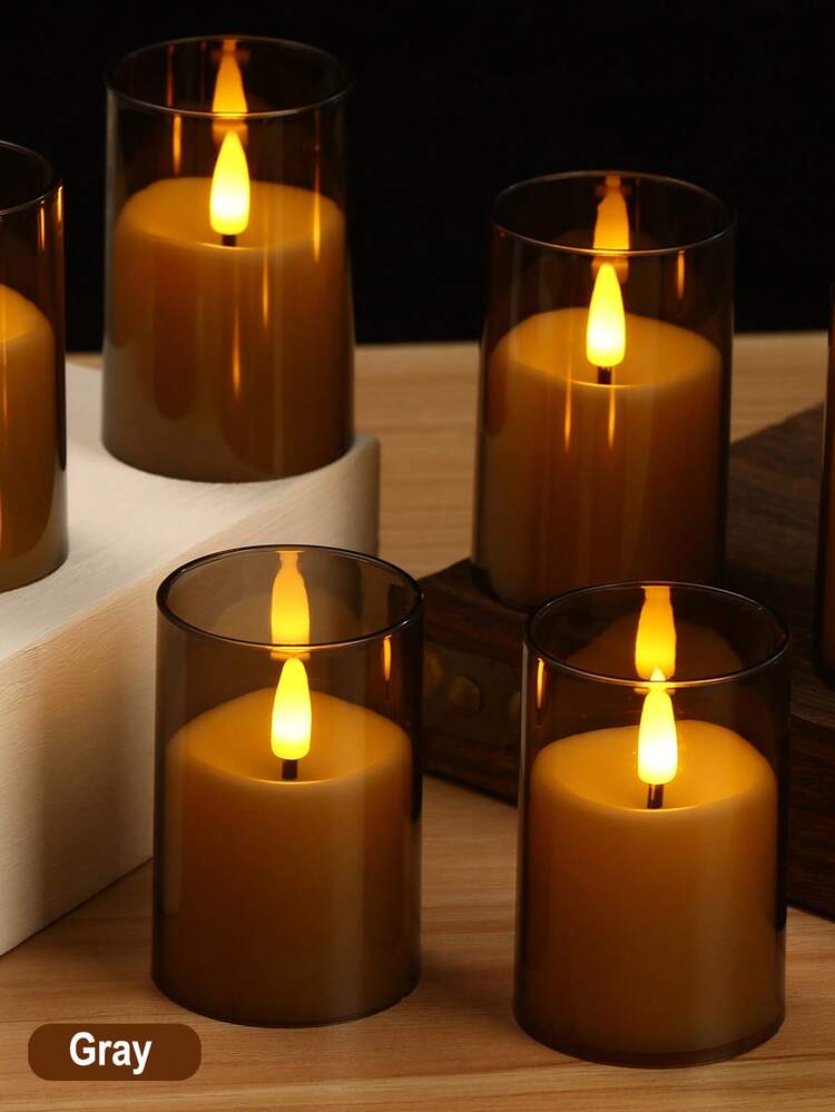 6PCS/12PCS Flameless Candles Battery Operated Candles Real Wax Pillar LED Candles With Remote & Timer , Stable Acrylic Shell, For Thanksgiving, Christmas, Halloween, Wedding,Window Candles, Valentines Gifts, New Years Gifts Thanksgiving ,Party ,Table, Home Fireplace Decor Wedding Festival Decor , Holiday Romantic Decor,Fireplace And Home Decor - 款式[A] - 查看 14