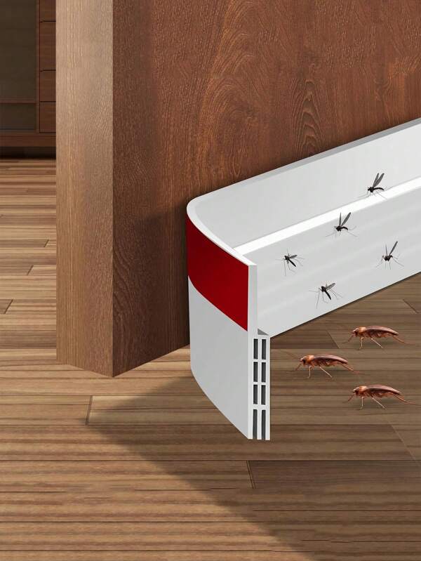 Tope de puerta ajustable de 2 pulgadas x 39 pulgadas, tira de sellado de puerta, kit de burlete de puerta insonorizante con adhesivo, sello de fondo de puerta a prueba de viento y tira de goma